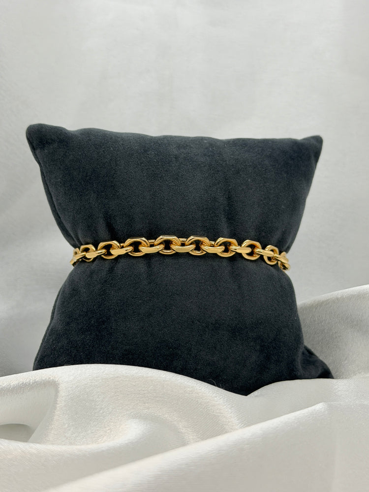 18K Ankarlänksarmband i rödguld – 26.2g, 18 cm