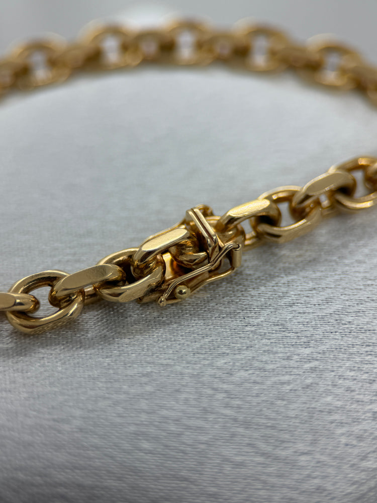 18K Ankarlänksarmband i rödguld – 26.2g, 18 cm