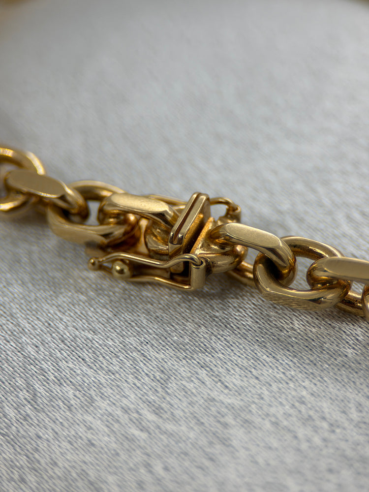18K Ankarlänksarmband i rödguld – 26.2g, 18 cm