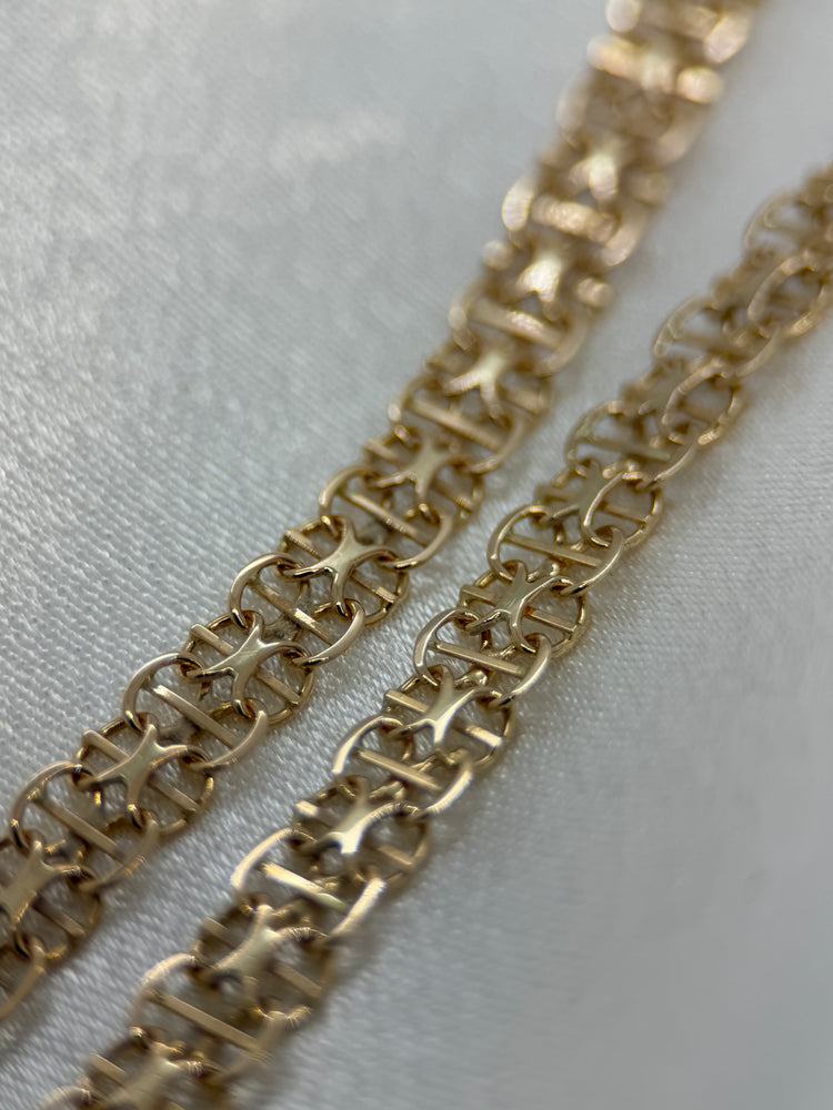 18K Halsband med X-länk – 21.0g, 45 cm
