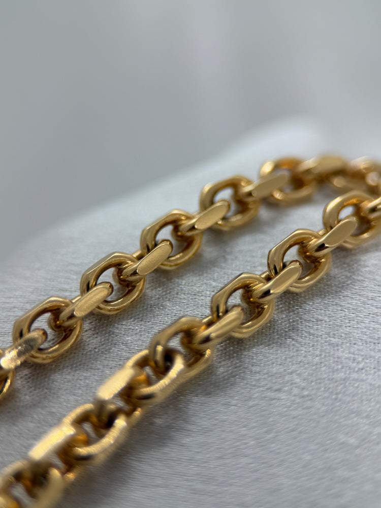 18K Ankarlänksarmband i rödguld – 26.2g, 18 cm
