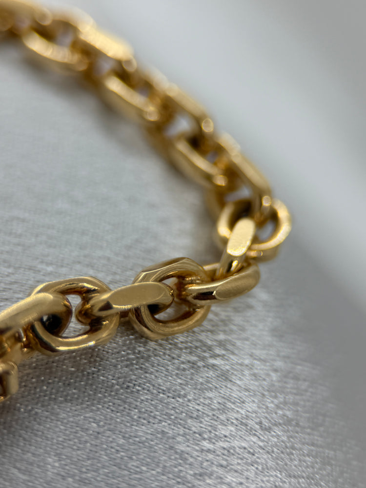 18K Ankarlänksarmband i rödguld – 26.2g, 18 cm