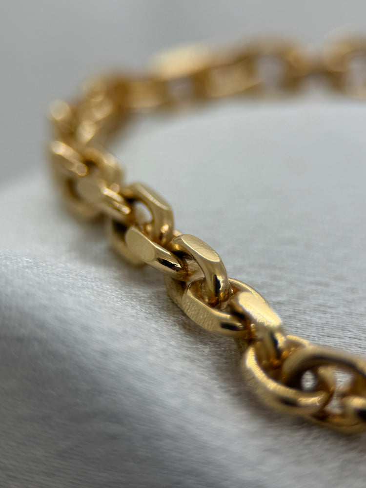 18K Ankarlänksarmband i rödguld – 26.2g, 18 cm