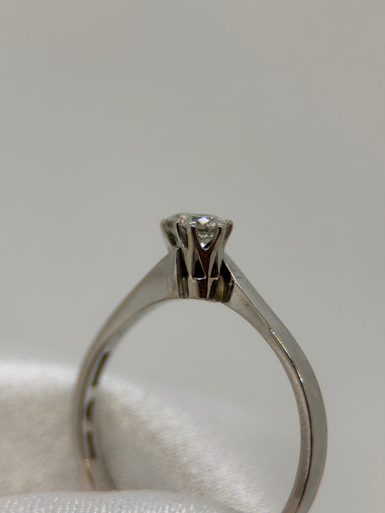 18K 'Toi et Moi' diamantring – 2 x 0.15 ct, Storlek 54