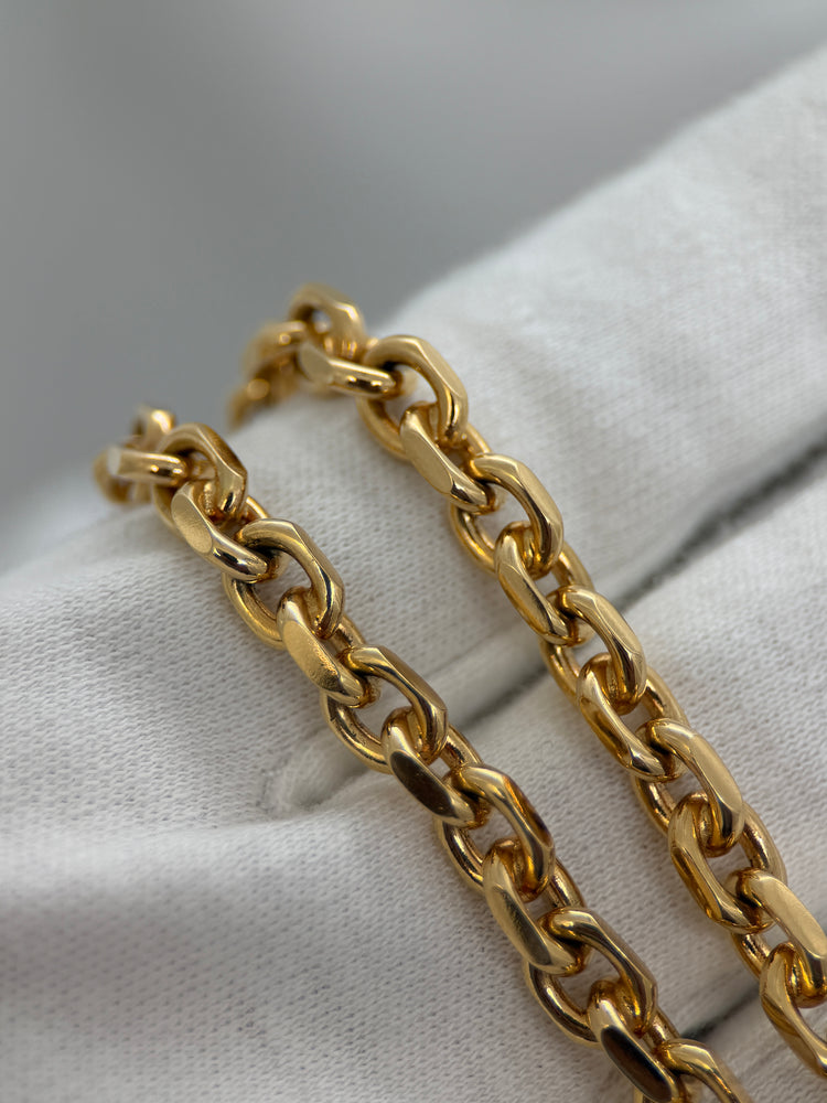 18K Ankarlänksarmband i rödguld – 26.2g, 18 cm