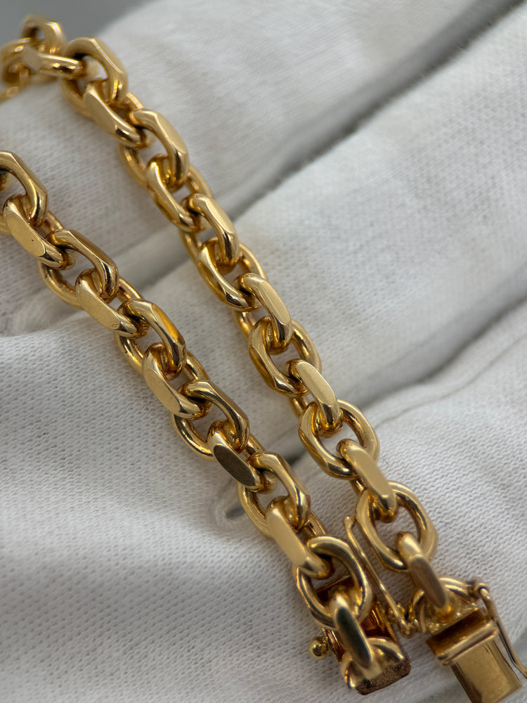 18K Ankarlänksarmband i rödguld – 26.2g, 18 cm