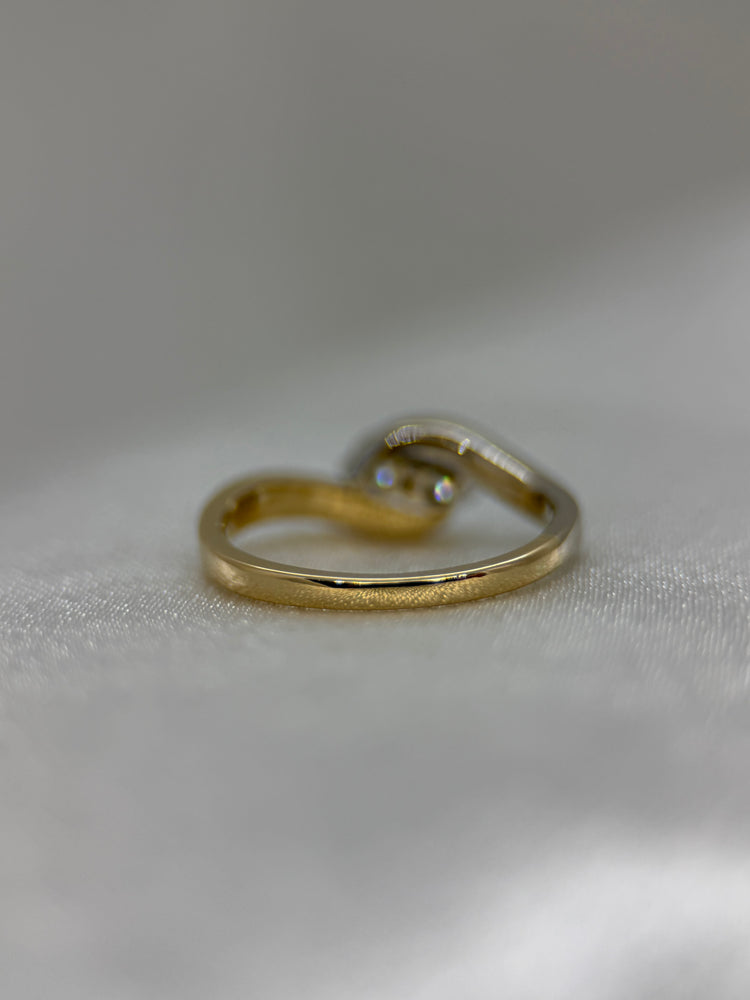 18K Toi et Moi diamantring – 0.25 ct, Storlek 49