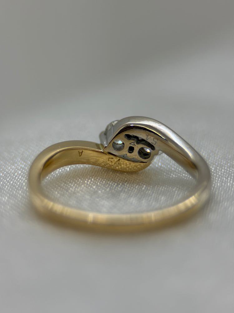 18K Toi et Moi diamantring – 0.25 ct, Storlek 49