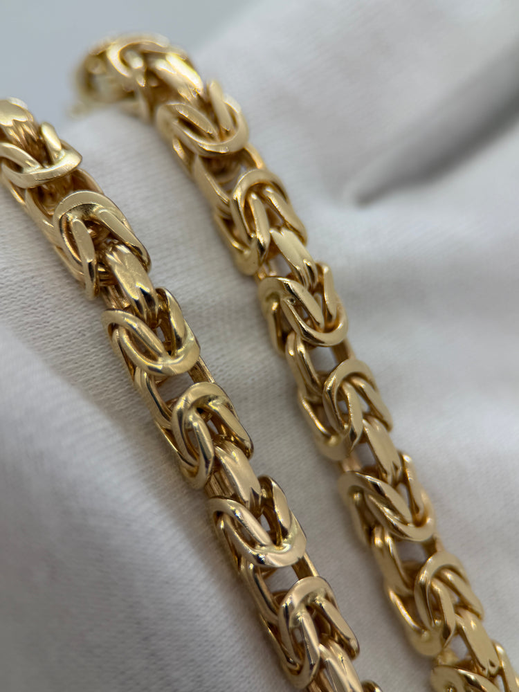 18K Kings Chain Necklace – 101.8g, 51 cm