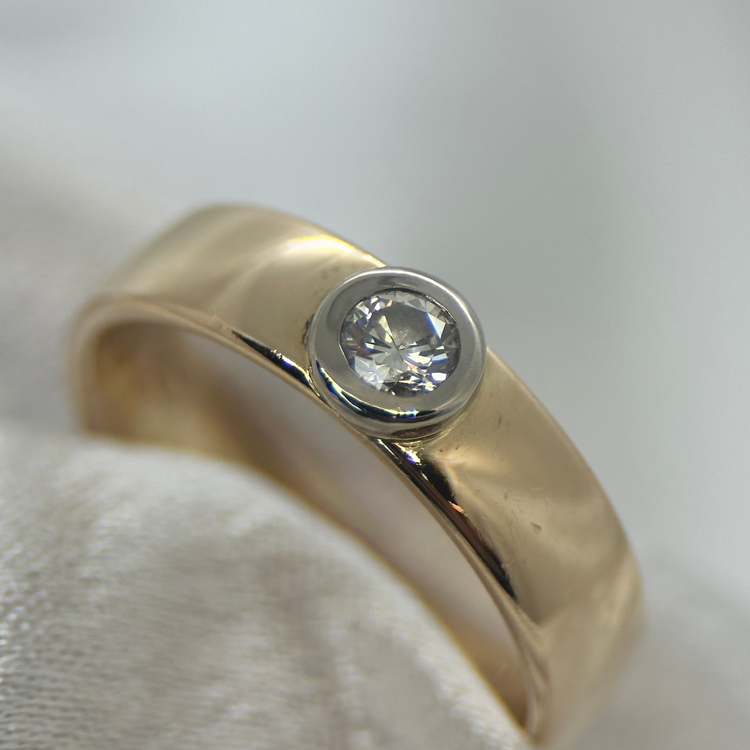 18K Solitärring, 0.20ct, Storlek 54