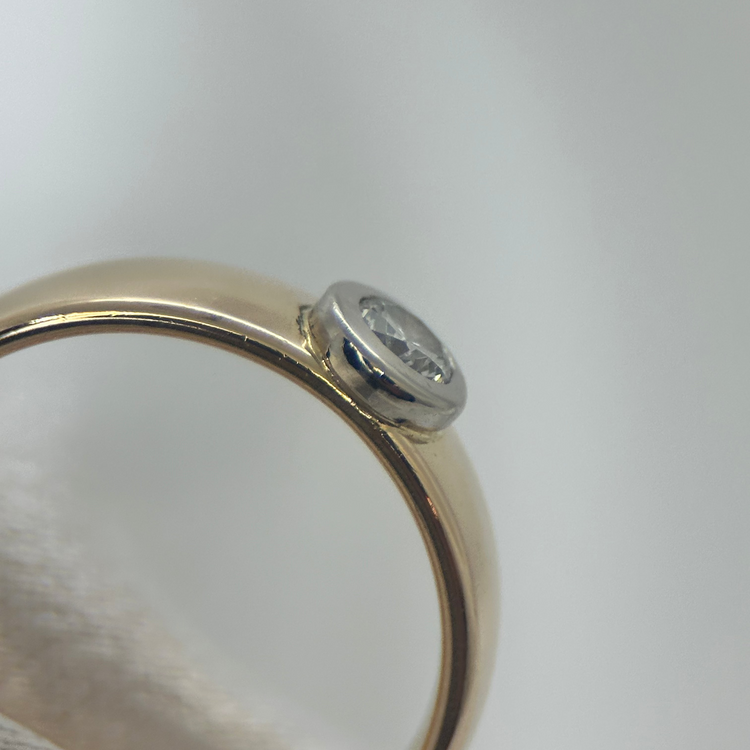 18K Solitärring, 0.20ct, Storlek 54