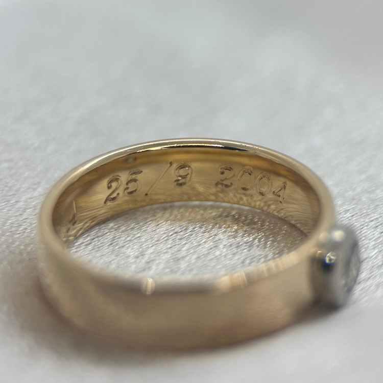 18K Solitärring, 0.20ct, Storlek 54