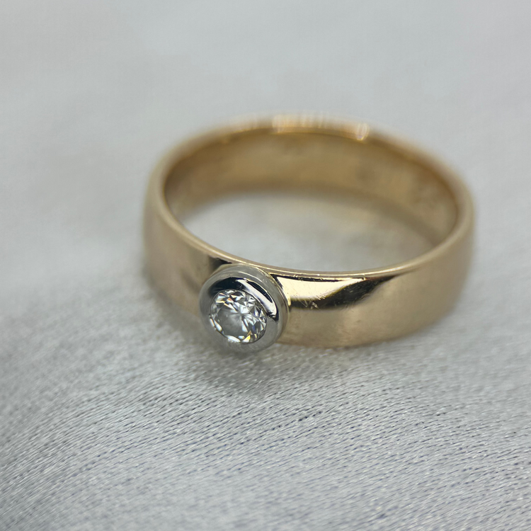 18K Solitärring, 0.20ct, Storlek 54