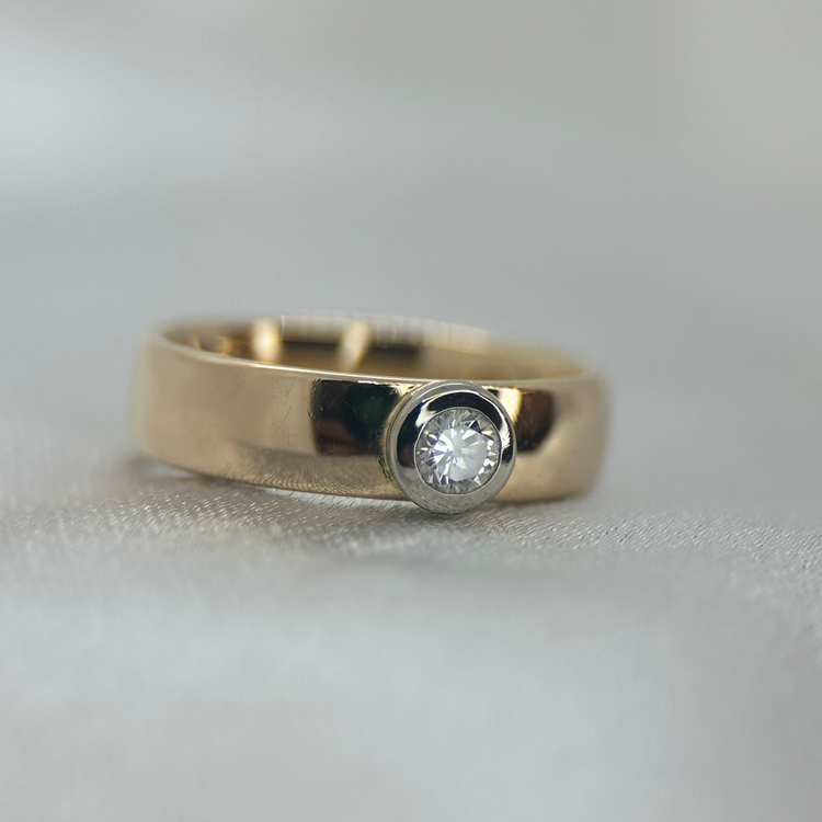 18K Solitärring, 0.20ct, Storlek 54