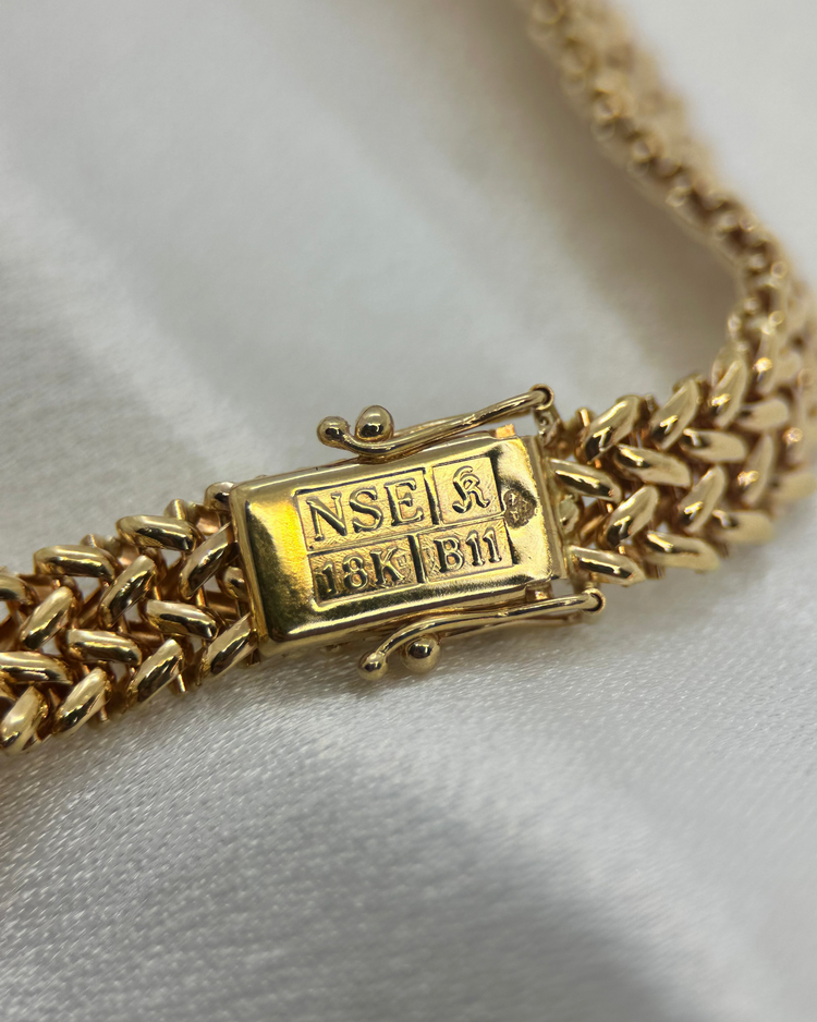 18K V-länk Halsband, 44,5cm, 37.8g