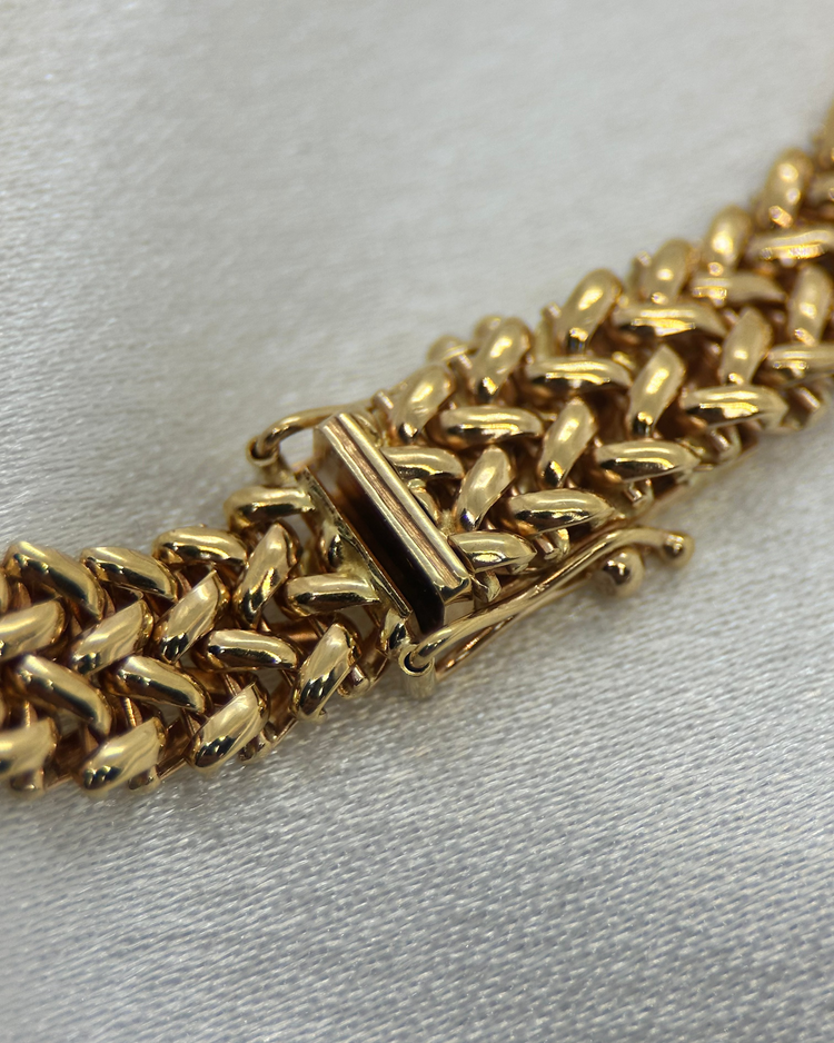 18K V-länk Halsband, 44,5cm, 37.8g