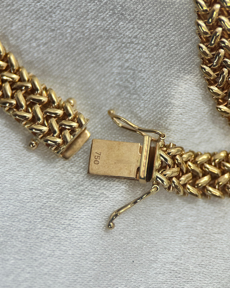 18K V-länk Halsband, 44,5cm, 37.8g