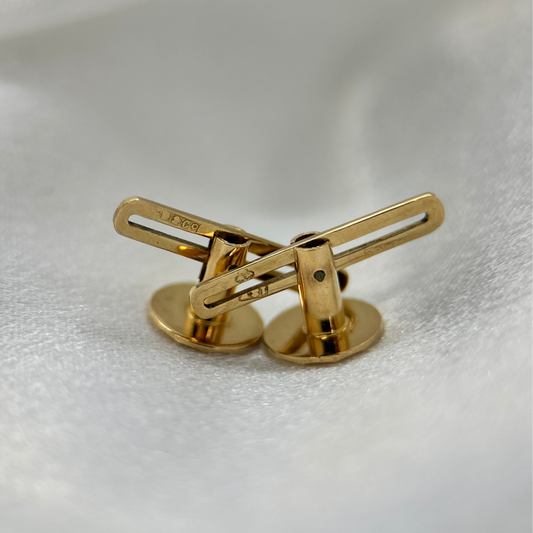 18K Frack/smoking knappar – Fasettslipad Cirkeldesign