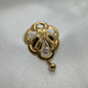 18K Gold Brooch with Cultured Pearl