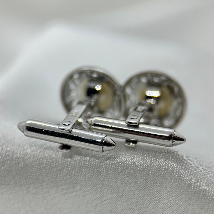 Manschettknappar i 14K Vitguld med Odlade Pärlor