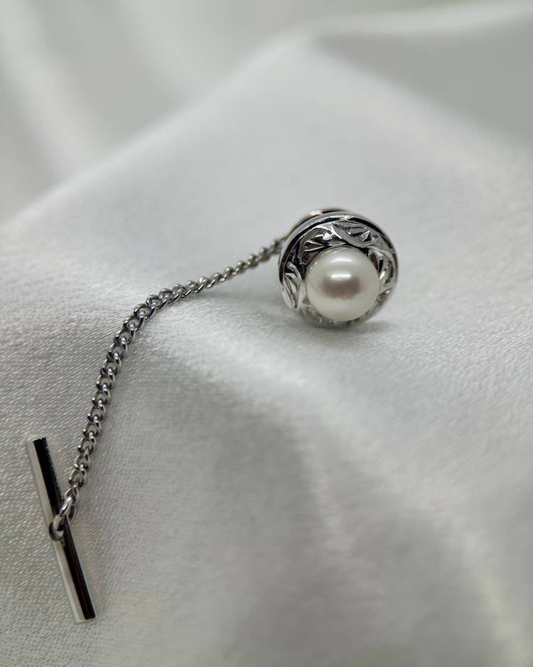 Stud i 14K Vitguld med Odlad Pärla