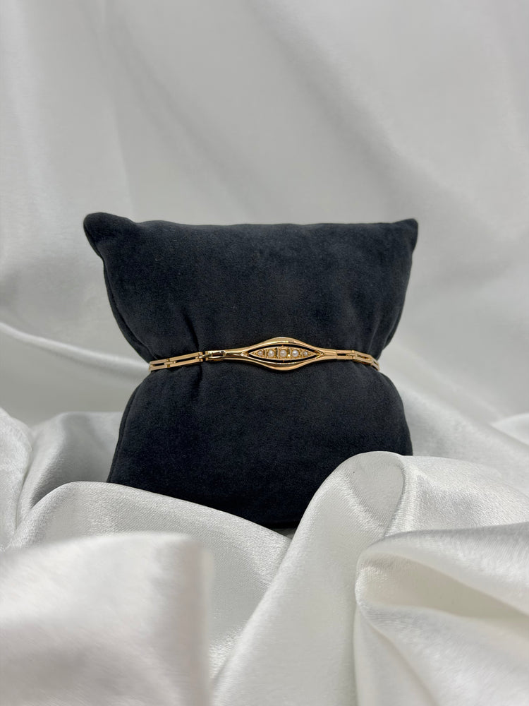 18K Armband med odlade mabépärlor – Guldvaruaktiebolaget Gustav Dahlgren, Malmö 1919