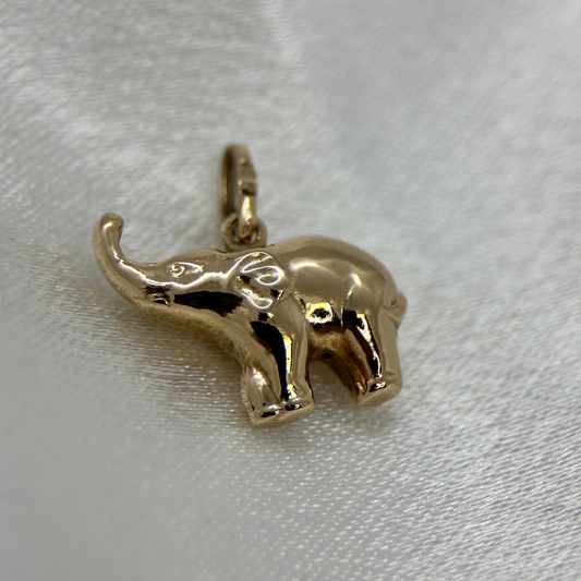 18K Guld elefant hänge