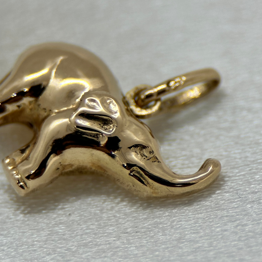 18K Guld elefant hänge