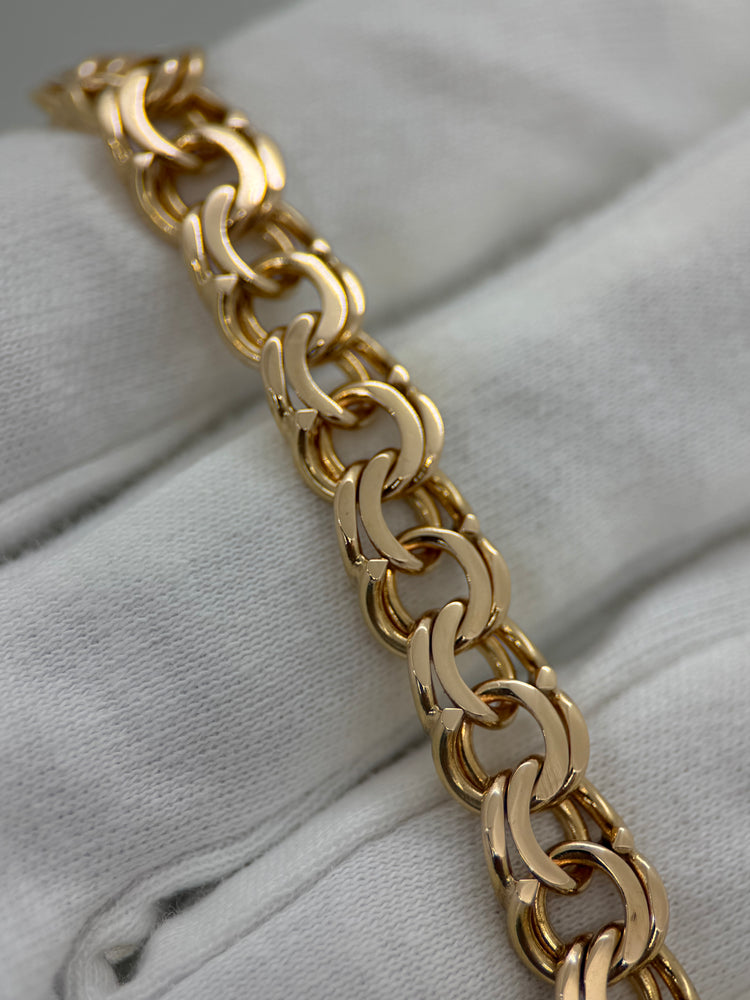 18K Bismarck-Link Bracelet – 29.7g, 19.5 cm