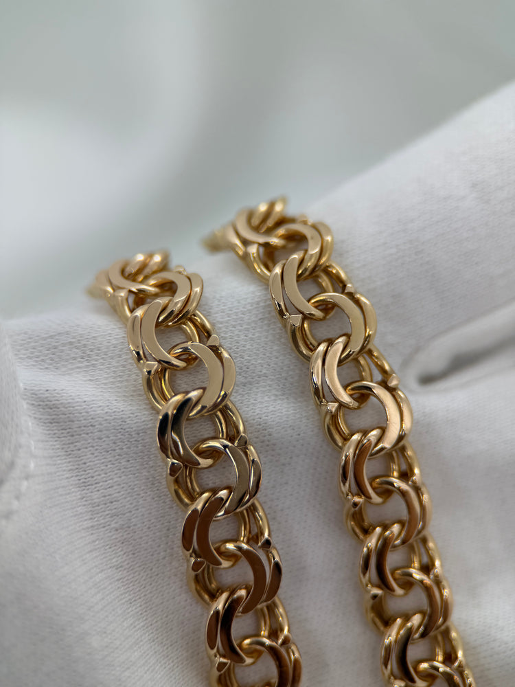 18K Bismarck-Link Bracelet – 29.7g, 19.5 cm