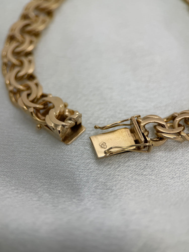 18K Bismarck-Link Bracelet – 29.7g, 19.5 cm