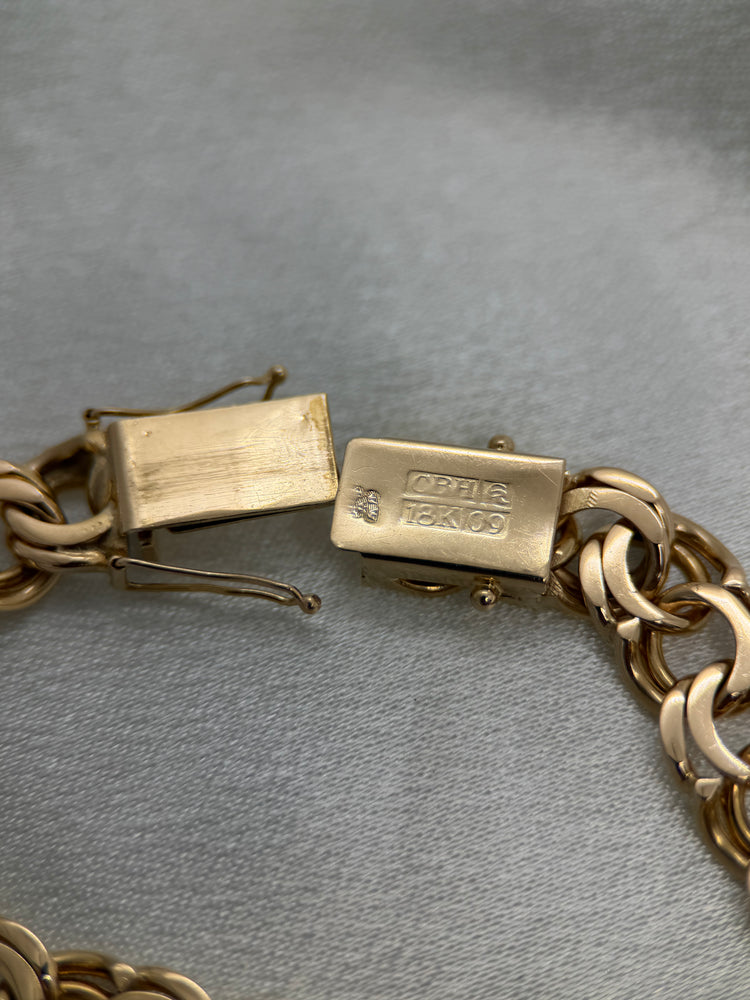 18K Bismarck-Link Bracelet – 29.7g, 19.5 cm