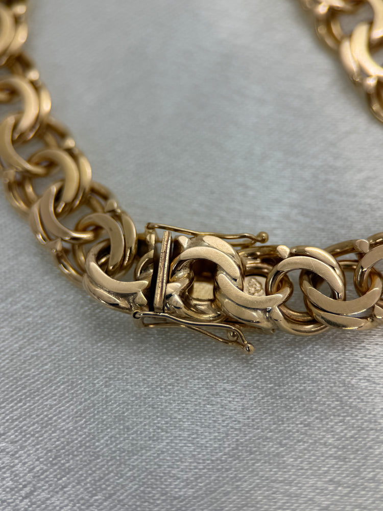 18K Bismarck-Link Bracelet – 29.7g, 19.5 cm