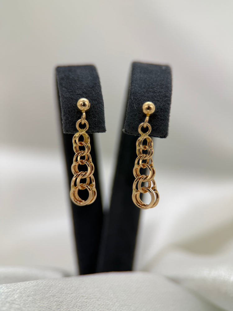 18K Bismarck-Link Drop Earrings – 2.5 cm, 1.5g