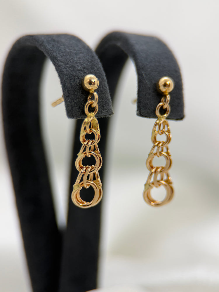 18K Bismarck-Link Drop Earrings – 2.5 cm, 1.5g