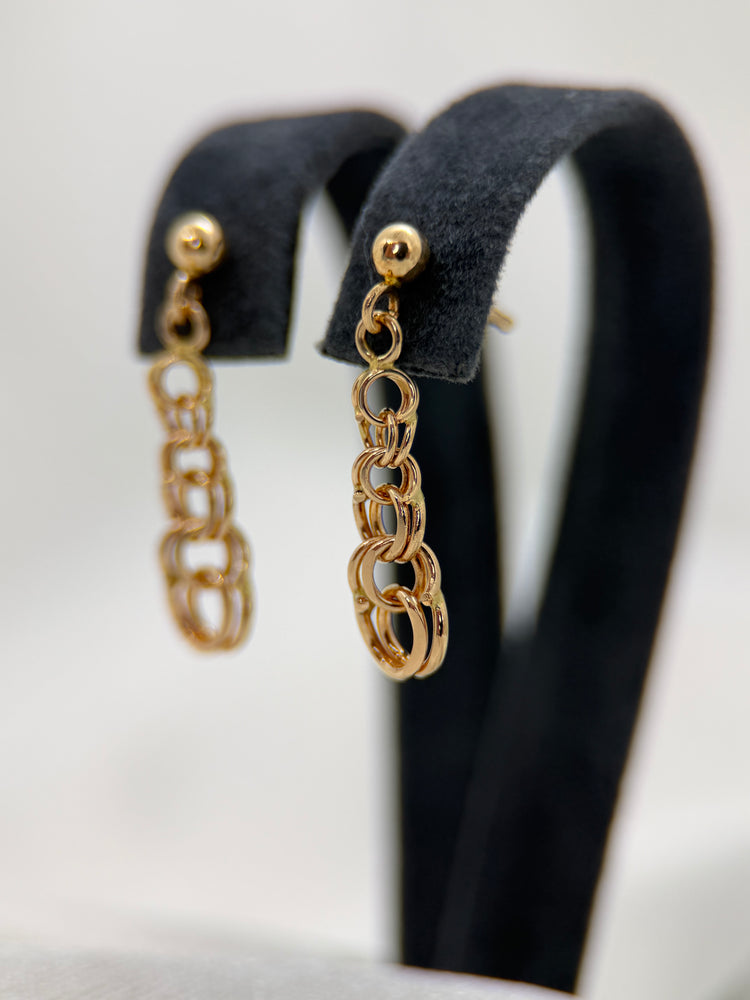 18K Bismarck-Link Drop Earrings – 2.5 cm, 1.5g