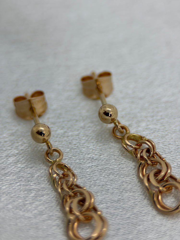 18K Bismarck-Link Drop Earrings – 2.5 cm, 1.5g