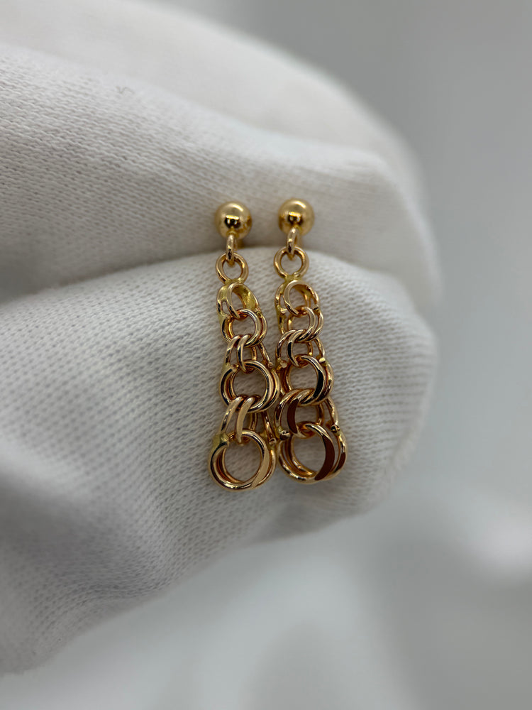 18K Bismarck-Link Drop Earrings – 2.5 cm, 1.5g