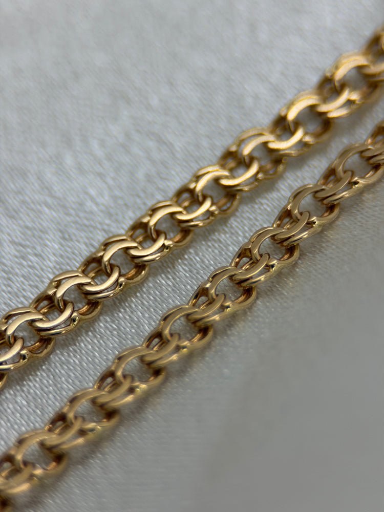 18K Bismarck-Link Necklace – 14.0g, 43.5 cm