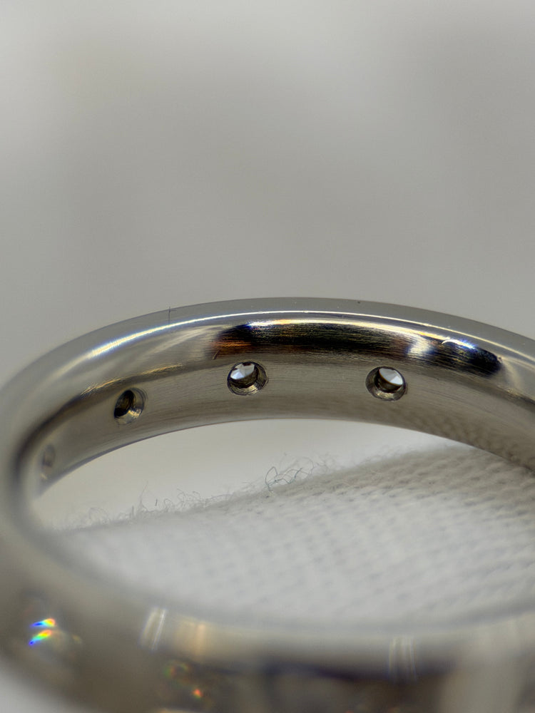 Platina Diamantring – 12 briljanter, ca 0.24 ct, Storlek 50