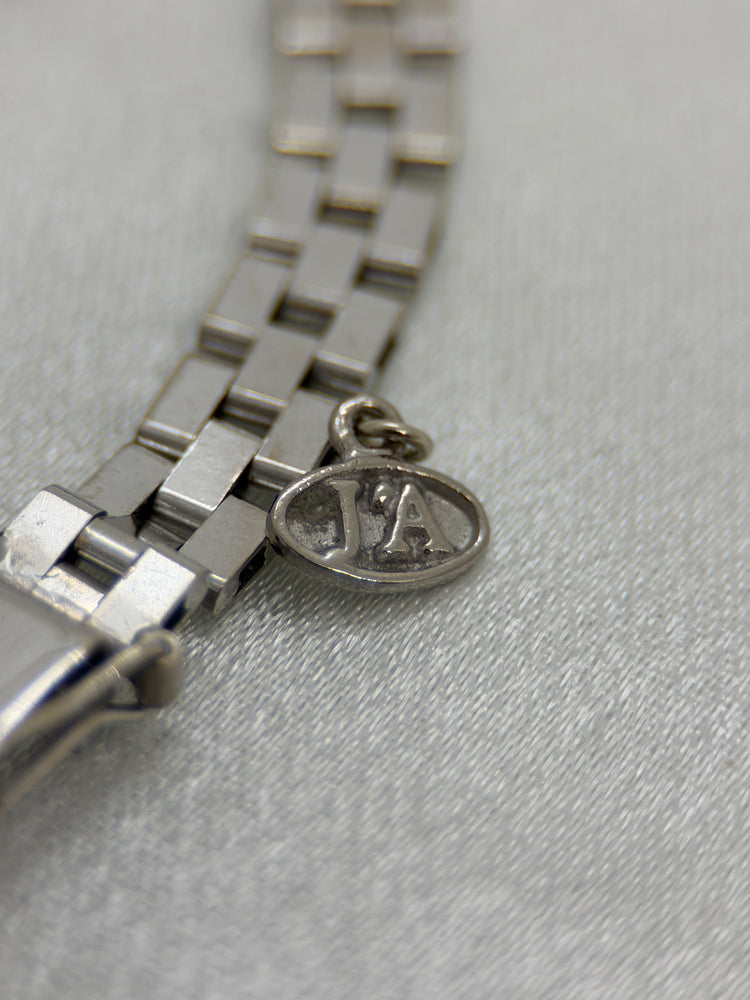 18K Grindlänk armband i vitguld – 18.3g, 19 cm