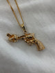 18K Pendant – Pistol with Knot, 2.5 cm