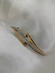 18K Diamond Brooch – Bi-coloured Openwork Scrolled Design, 4.5 cm