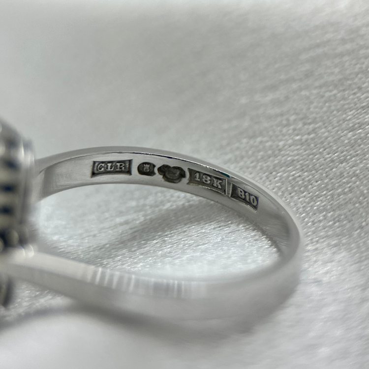 18K Smaragd och Diamantring 1976 - Storlek 54