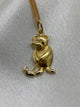 18K Pendant – Teddy Bear with Golf Club, Diamond