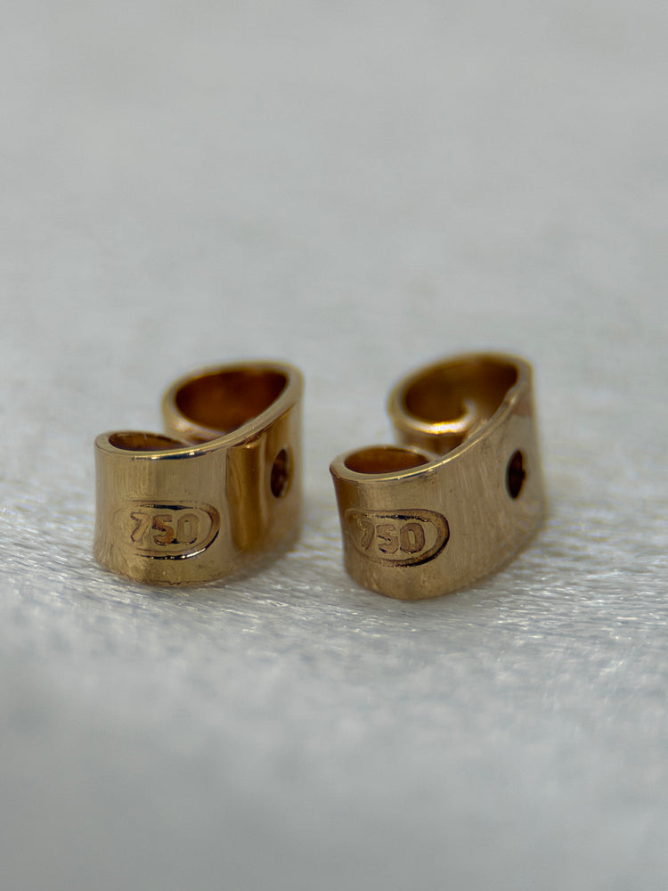 18K Spherical Pierced Earrings – 1.2 cm, 2.8g
