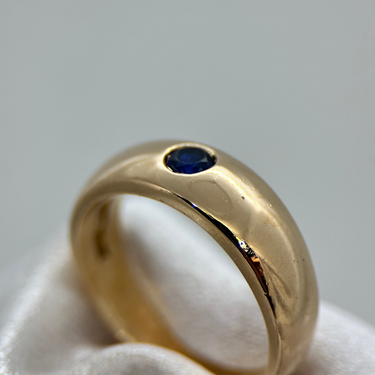 18K Safirring - ringstorlek 61