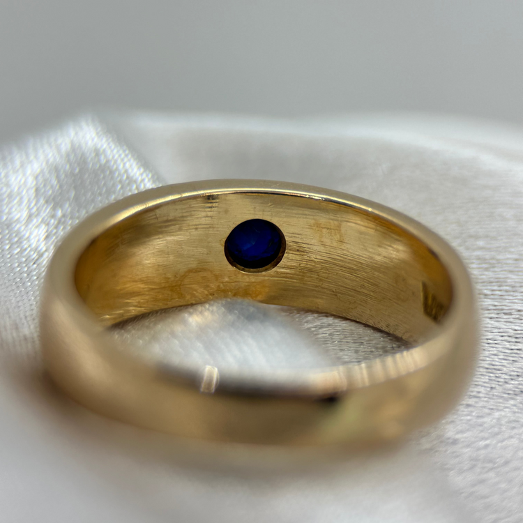 18K Safirring - ringstorlek 61