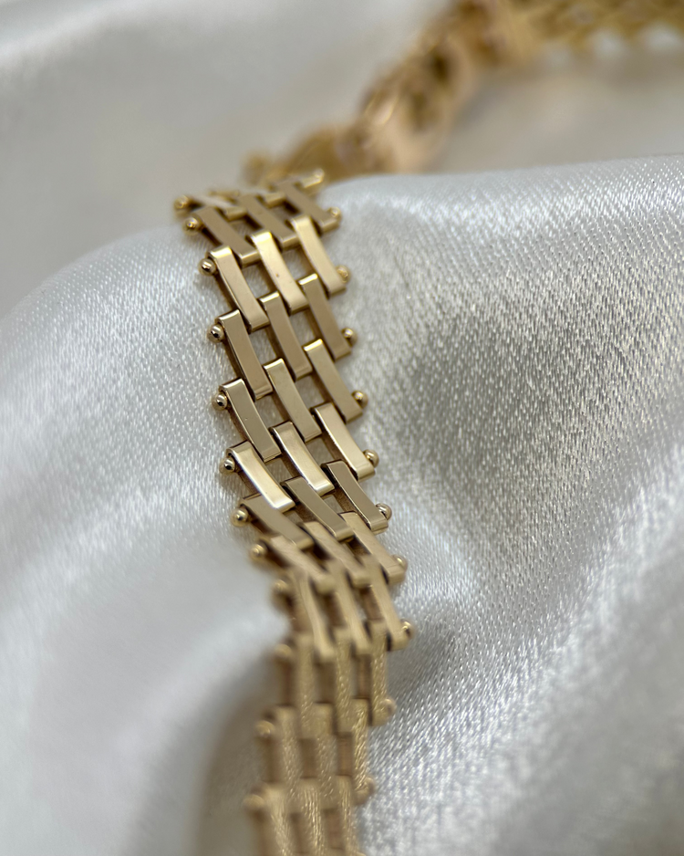 18K Staketlänk Halsband - 32,1 g 43 cm