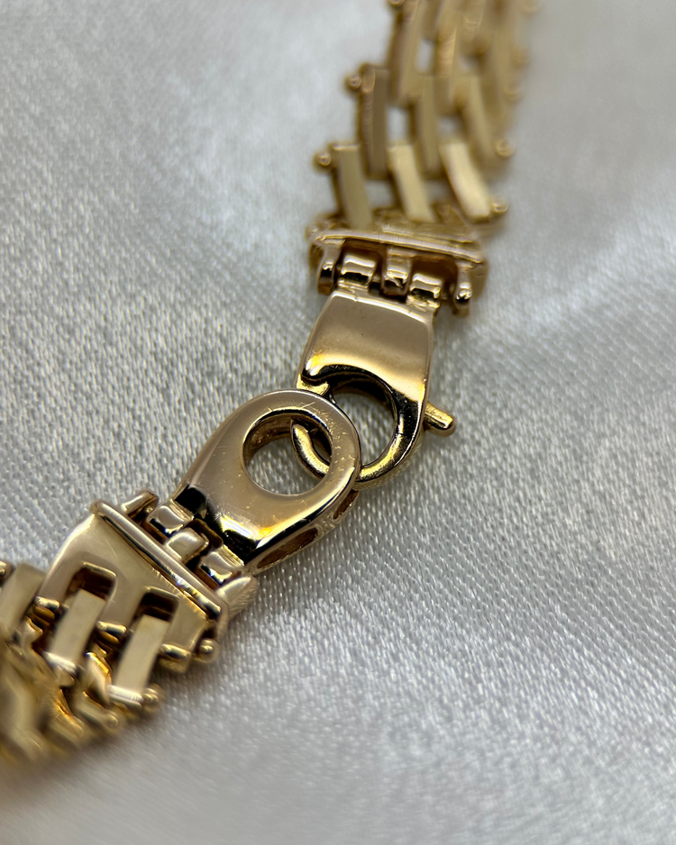 18K Staketlänk Halsband - 32,1 g 43 cm